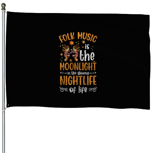 Folk Music Party Orchestra Singing House Flags