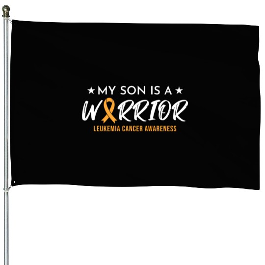 Son Warrior Leukemia Cancer House Flags