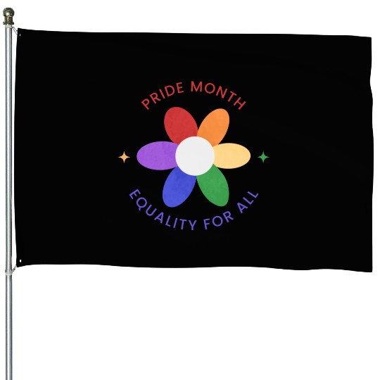 Colorful Pride Month Logo House Flags