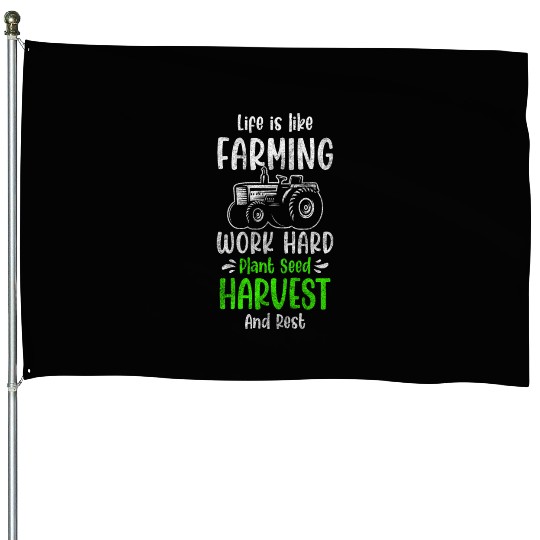 Harvest Field Worker Field House Flags