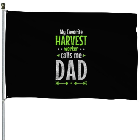 Farmer Farm Harvest Time Vegetable House Flags