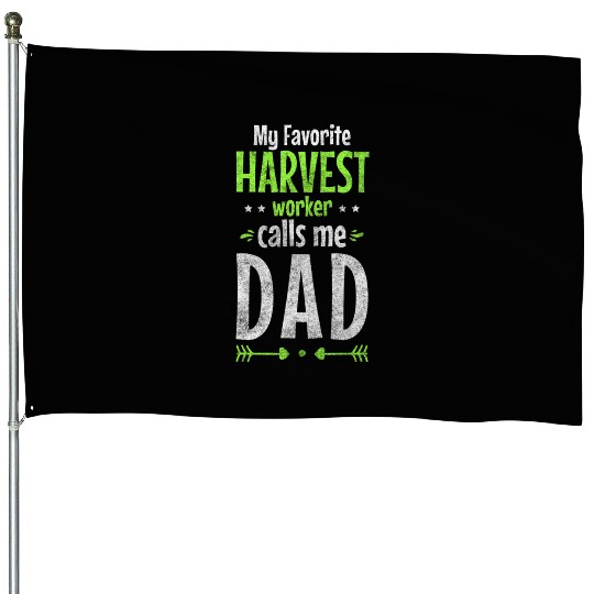 Farmer Farm Harvest Time Vegetable House Flags