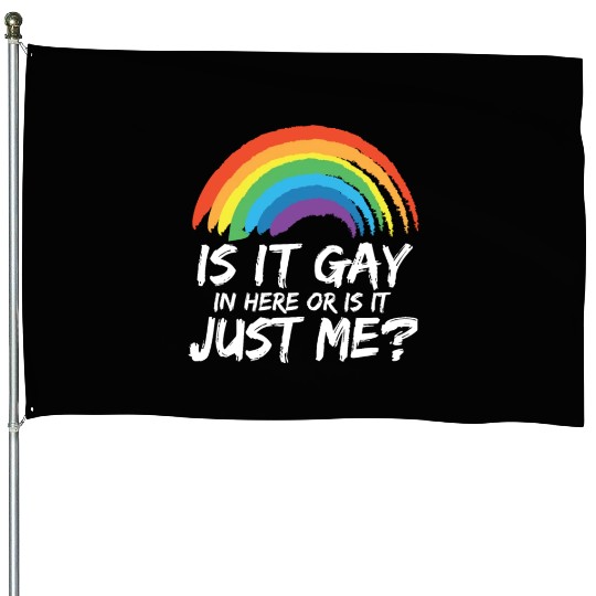Proud LGBTQ Ally Is It Gay Here Gay Pride Parade House Flags