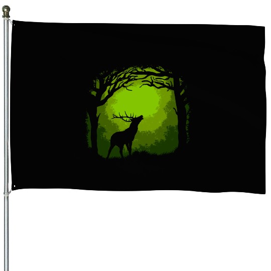 Forest Deer House Flags