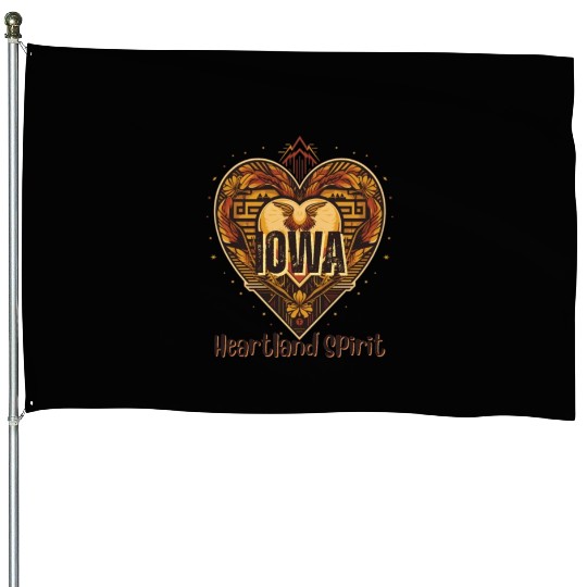 IOWA Heartland Spirit House Flags