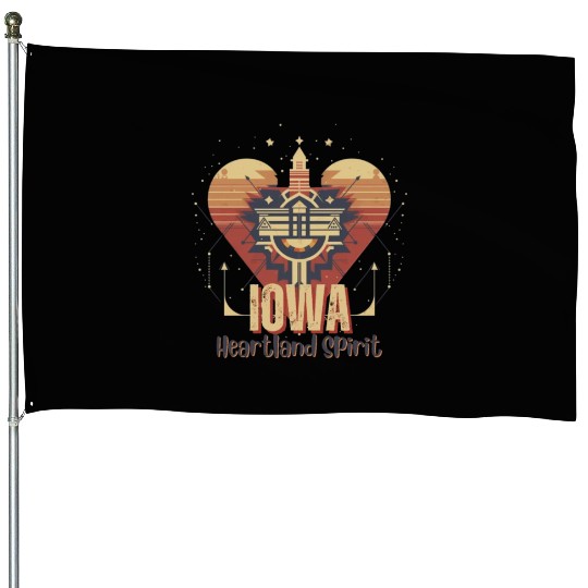 IOWA Heartland Spirit House Flags