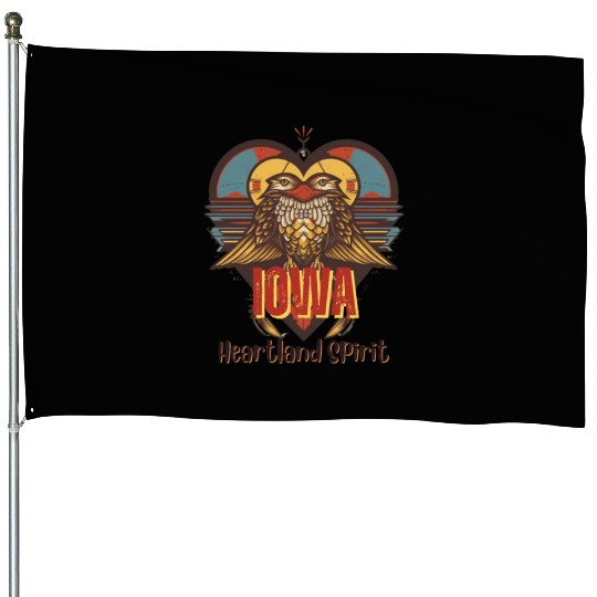 IOWA Heartland Spirit House Flags