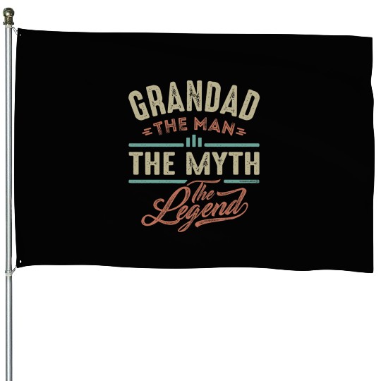 Grandad The Legend House Flags