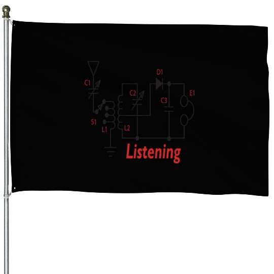 Crystal Radio Design Listening House Flags