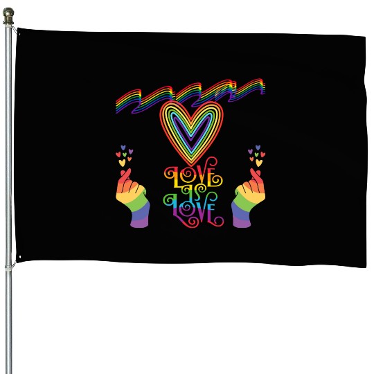 LOVE IS LOVE House Flags