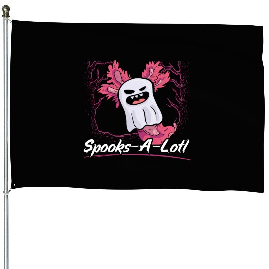 Axolotl Halloween Trick Or Treat Amphibian Axolotl House Flags
