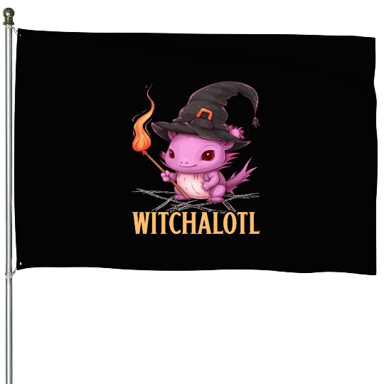 Axolotl Halloween Trick Or Treat Amphibian Axolotl House Flags