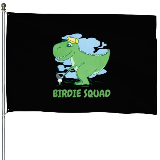 Golf T Rex Squad House Flags
