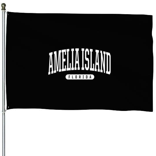 College Style Amelia Island Florida House Flags