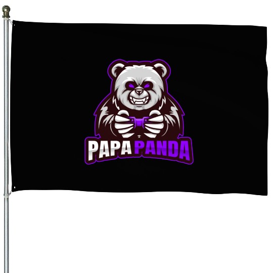 Papa Panda House Flags