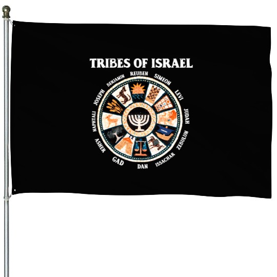 12 Twelve Tribes Of Israel Hebrew Israelite Judah House Flags