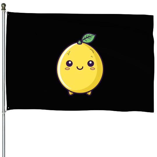 Cute wholesome lemon House Flags