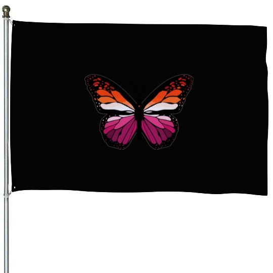 Lesbian Monarch Butterfly Sticker House Flags