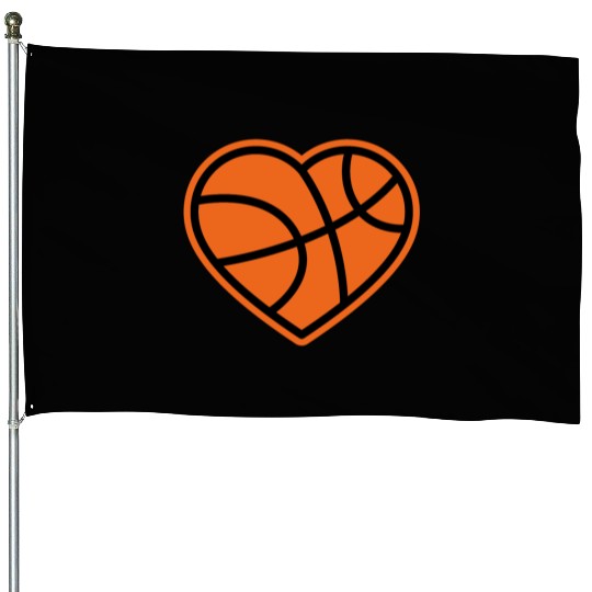 I love Basketball Players House Flags