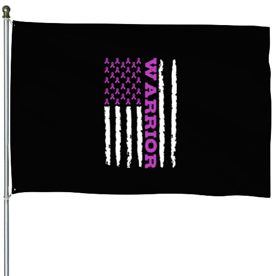 I Wear Purple For Military Kids House Flags