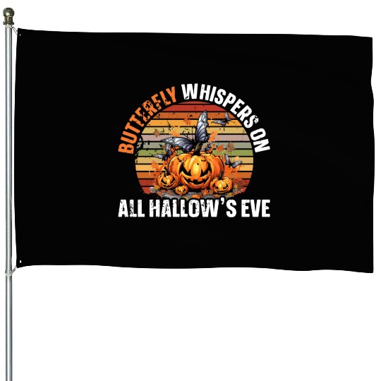 Butterfly Halloween Trick Or Treat Insect Lover House Flags
