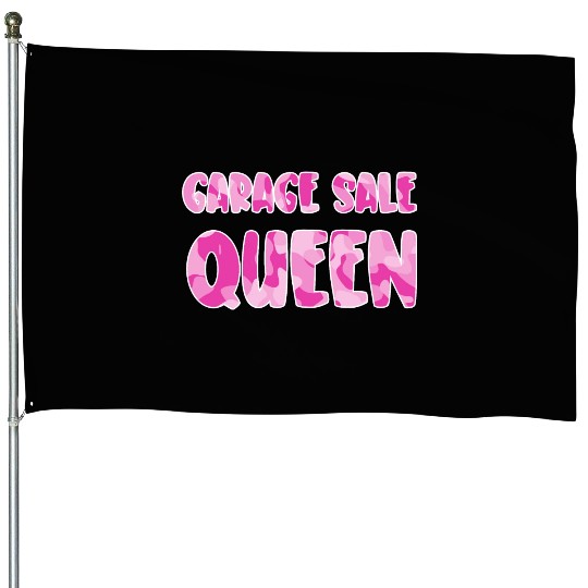 Garage Sale Queen pink camo House Flags