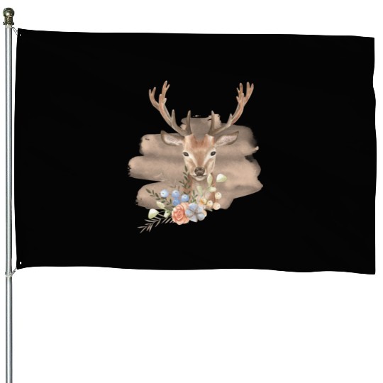 deer animal House Flags
