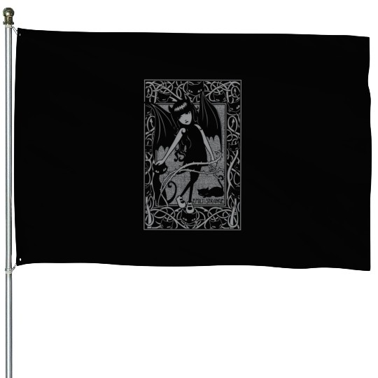 Emily The Strange Night Walker House Flags