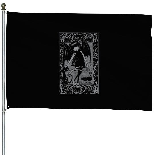 Emily The Strange Night Walker House Flags