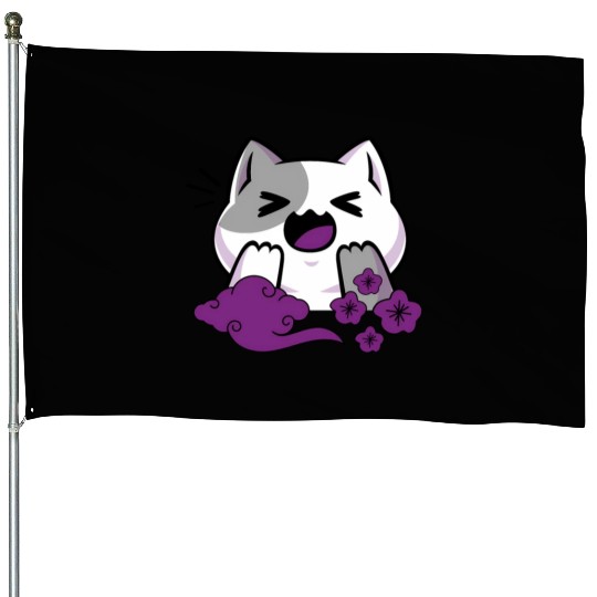 Asexual Subtle Ace Pride Anime And Cat Japanese House Flags