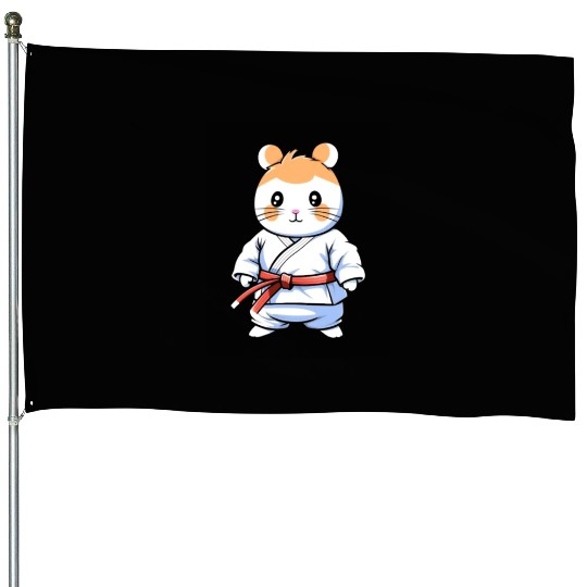 Hamster Taekwondo Martial Arts Fighter MMA Hammy House Flags