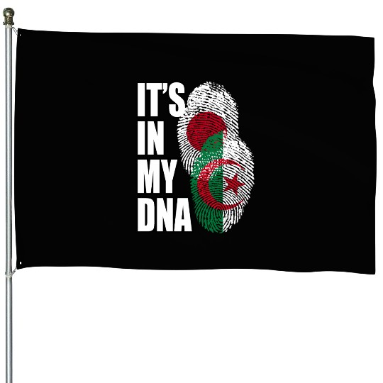 Japanese And Algerian Mix Dna Flag Heritage House Flags