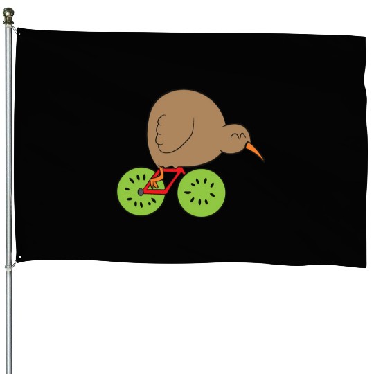 Kiwi Bird New Zealand Kiwi Bird And Kiwi Fruit Kiw House Flags