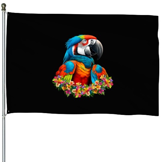 Beautiful Nature - Macaw 01 House Flags