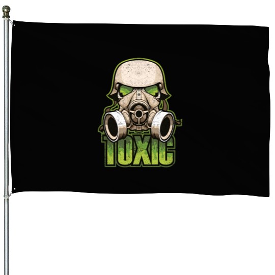 Toxic Green Military And Safety Gas House Flags