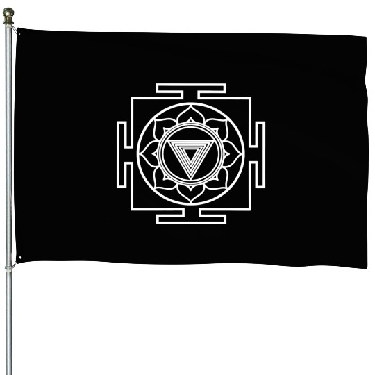 Kali Yantra Symbol Goddess Hindu Hinduism Yoga House Flags