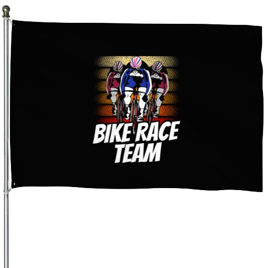 Bike Race Team Racing Cycling Bicycle Racer House Flags
