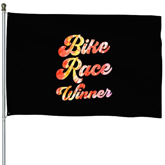 Bike Race Winner Racer Racing Cycling Bicycle House Flags