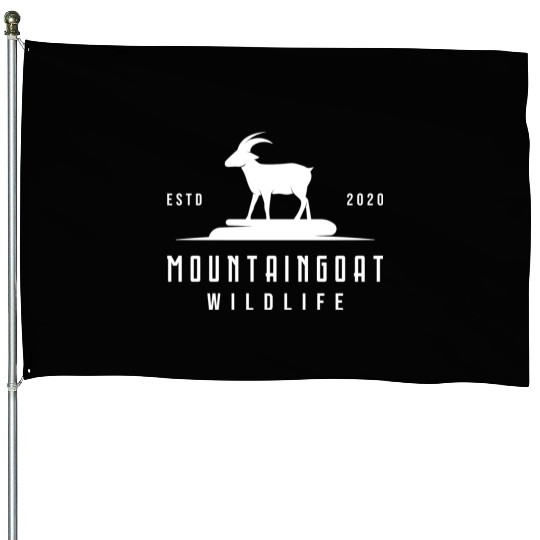 Mountain Goat Nature Wild Animals Mountain Animals House Flags