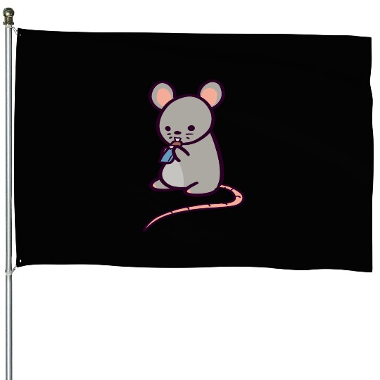 Cute Rat Candy Bar House Flags