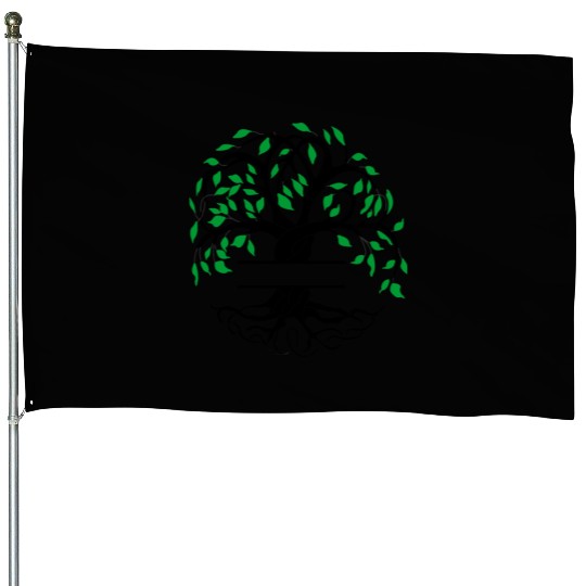 Yggdrasil the tree of life with nameplate House Flags