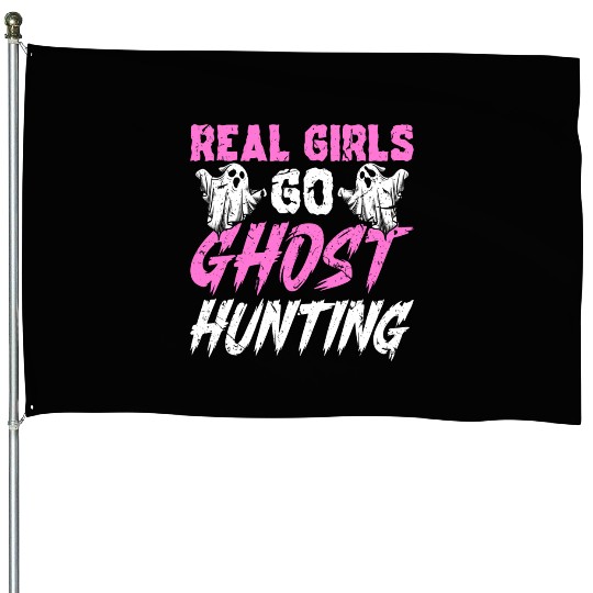 Paranormal Investigator Girls Ghost Hunting House Flags