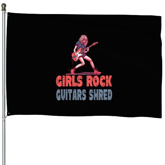 Gilrs Rock Guitar Shrek House Flags