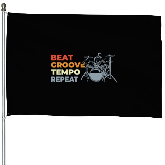 Drummer Motivation House Flags