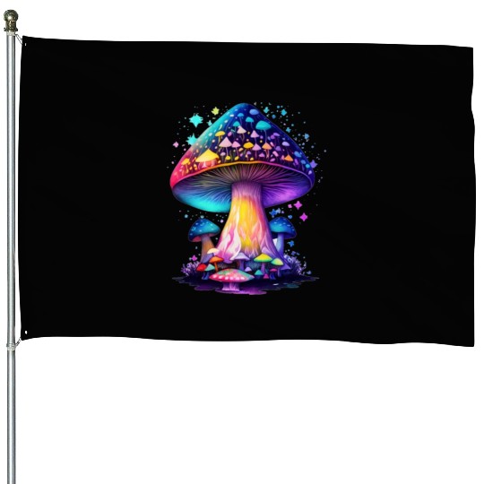 Mystical Fungi House Flags