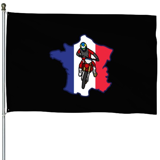 France Drapeau Motocross House Flags