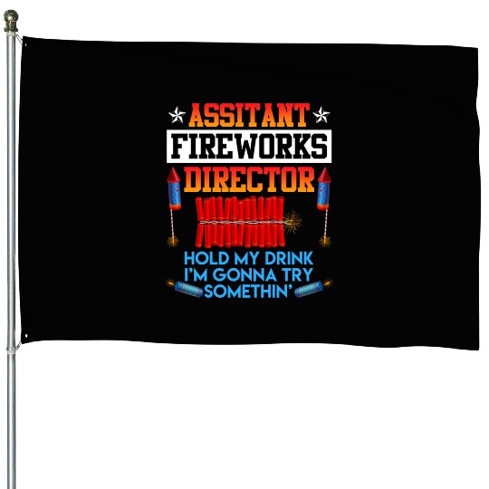 Independence Day Assistant Fireworks Director USA House Flags