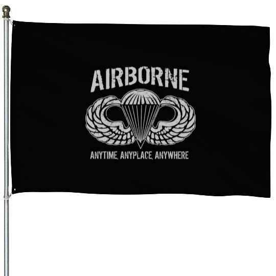 Army Airborne Paratrooper House Flags