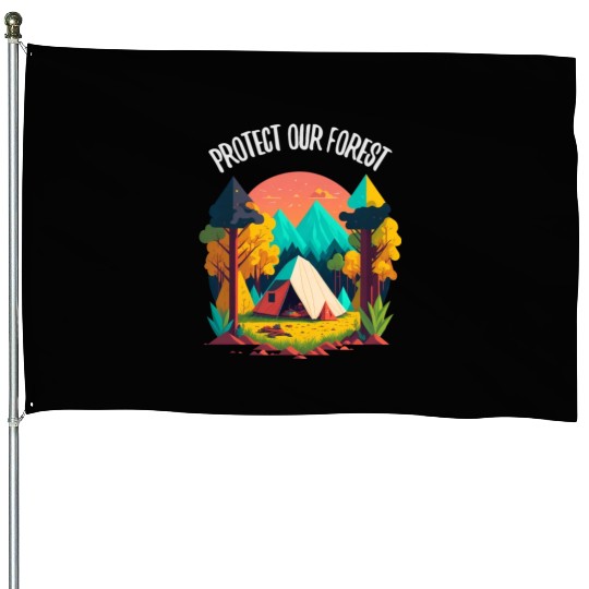 Natur Wildlife Outdoor Forest Camping Hiking House Flags