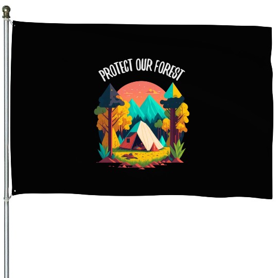 Natur Wildlife Outdoor Forest Camping Hiking House Flags